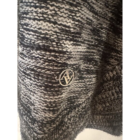 ADRIENNE VITTADINI Womens Long sleeve Black Gray Cable Knit Pullover Sweater XL - Picture 4 of 7